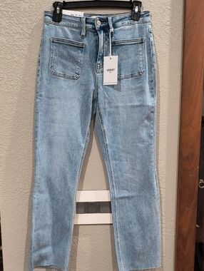 VERVET by Flying Monkey Light Wash High Rise Kick Flare